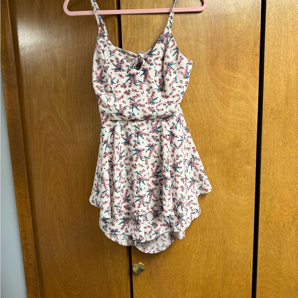 Floral Spaghetti Strap Jumper with tie back